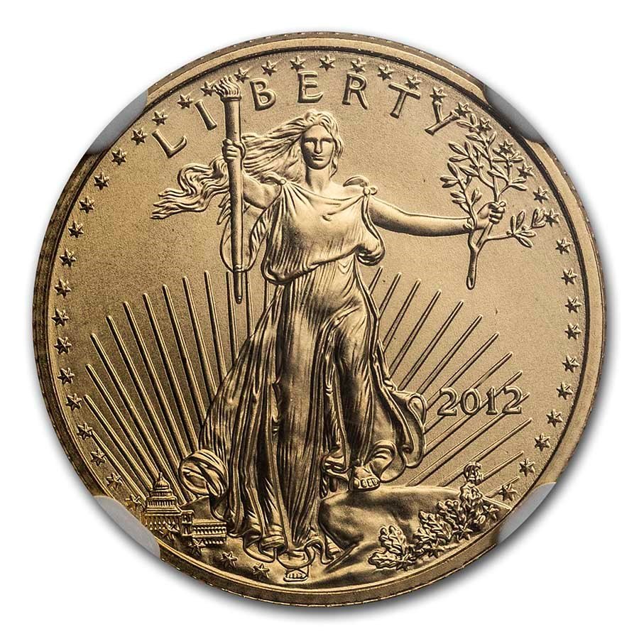 2012 1/10 oz American Gold Eagle MS-70 NGC (First Releases)