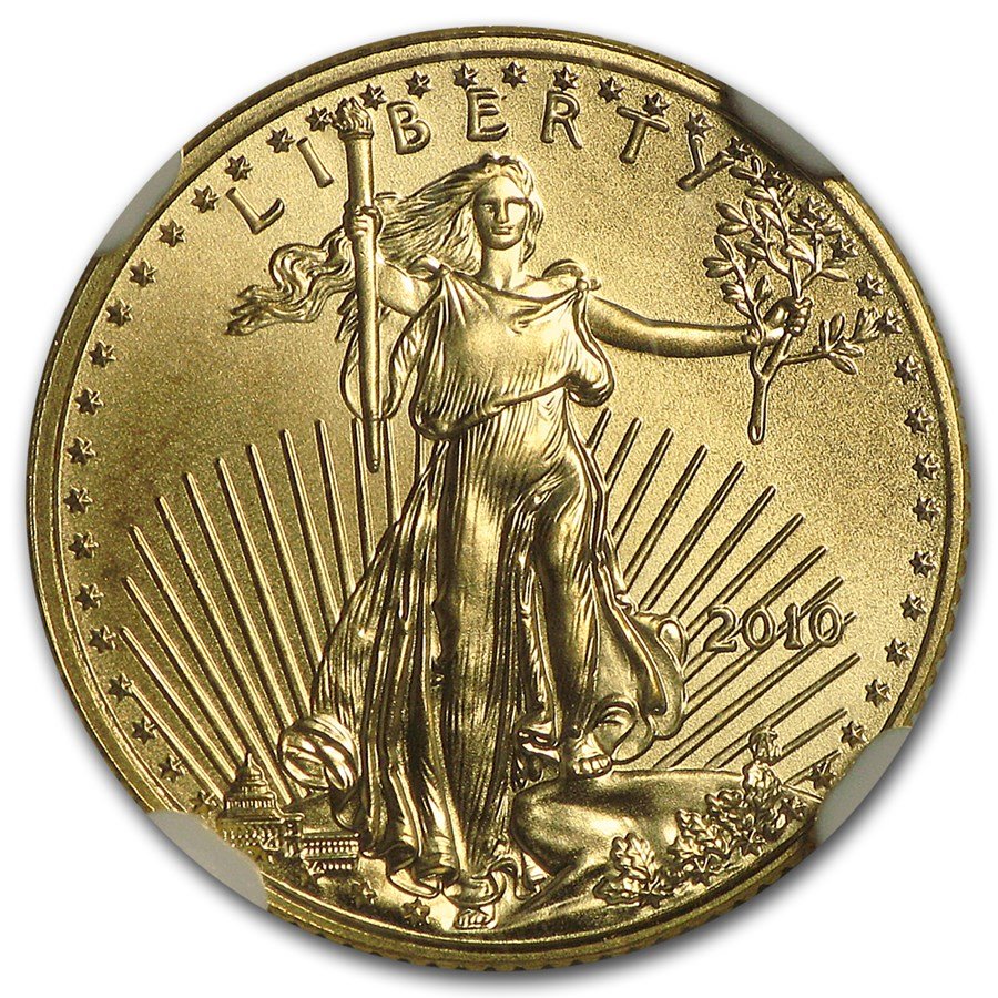 2010 1/10 oz American Gold Eagle MS-70 NGC (Early Releases)