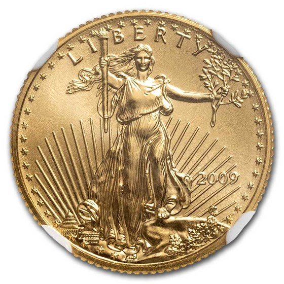 2009 1/10 oz American Gold Eagle MS-70 NGC (Early Releases)