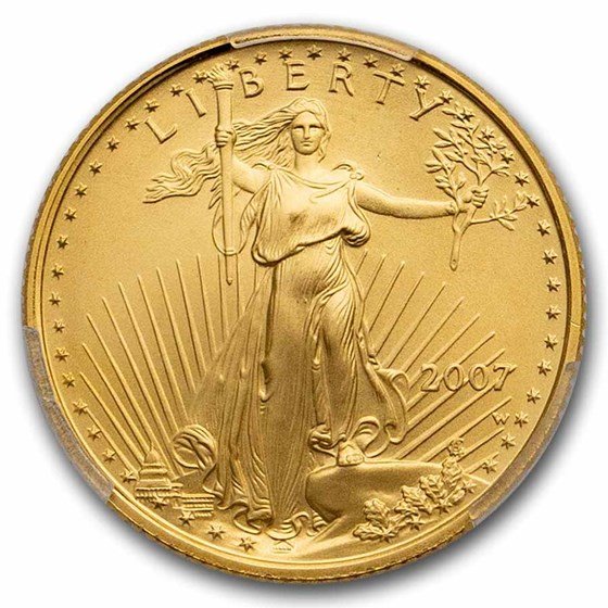 2007-W 1/10 oz Burnished American Gold Eagle MS-69 PCGS