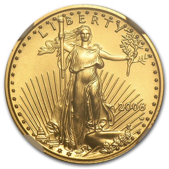 2006-W 1/10 oz Burnished American Gold Eagle MS-70 NGC