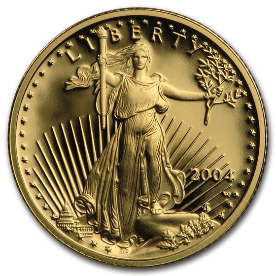 2004-W 1/10 oz Proof American Gold Eagle (w/Box & COA)