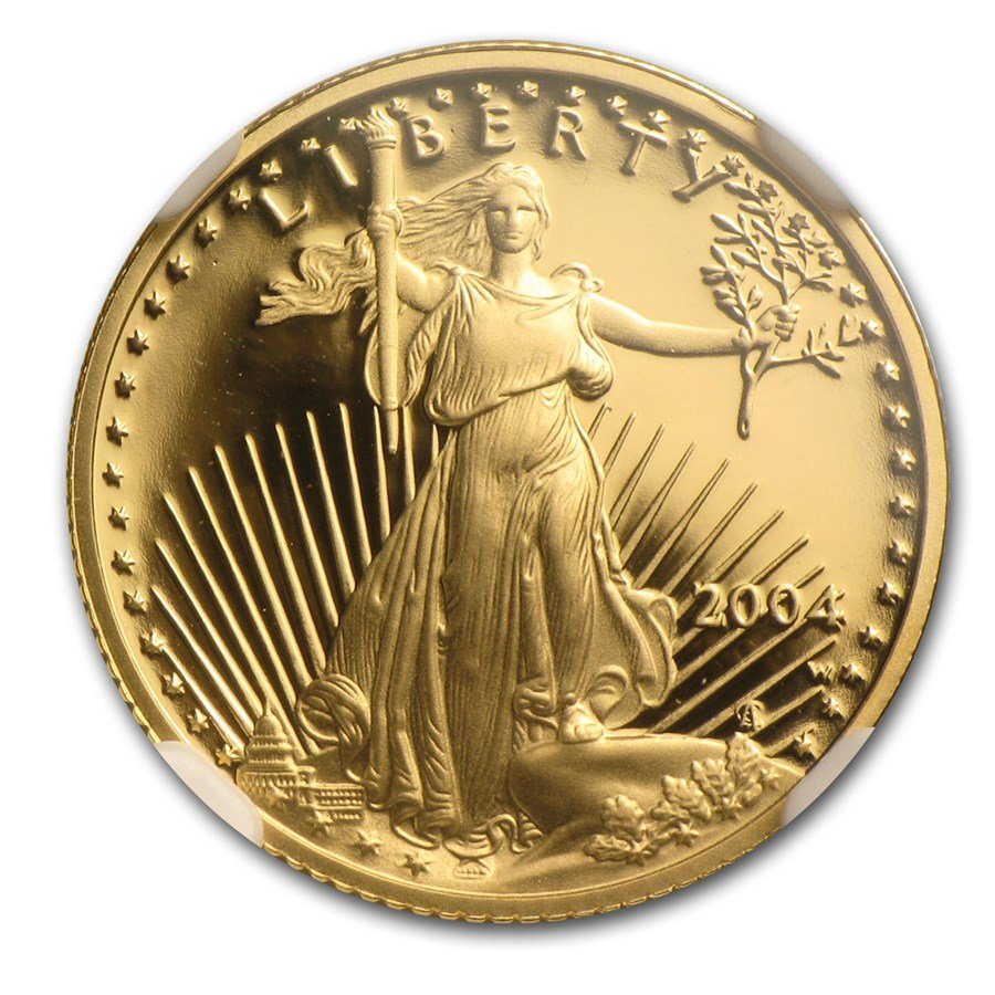 2004-W 1/10 oz Proof American Gold Eagle PF-70 UCAM NGC