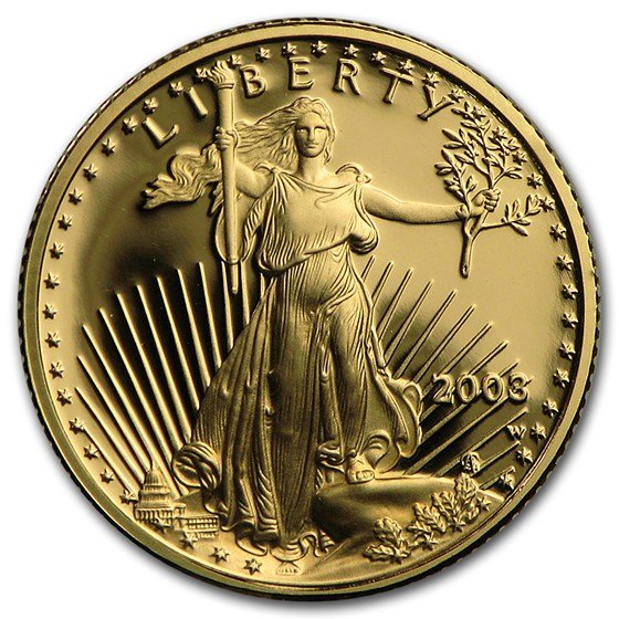 2003-W 1/10 oz Proof American Gold Eagle (w/Box & COA)