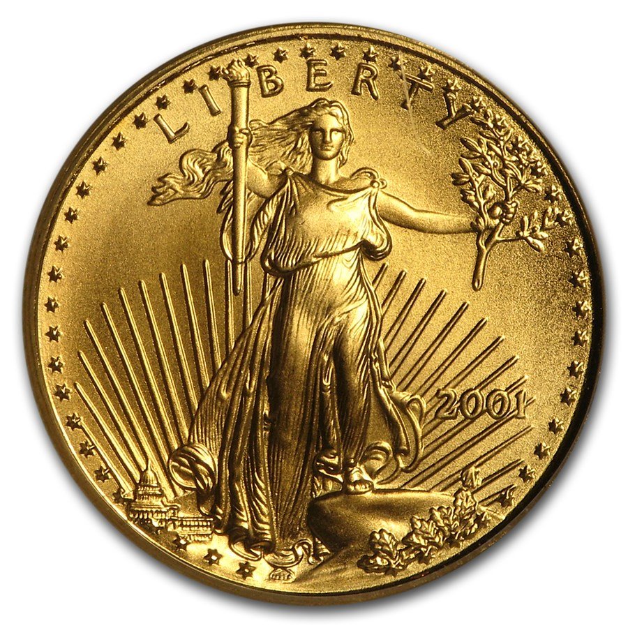 2001 1/10 oz American Gold Eagle MS-69 PCGS