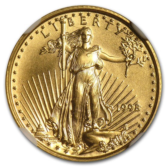 1998 1/10 oz American Gold Eagle MS-69 NGC
