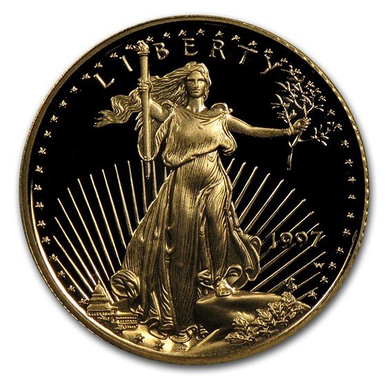 1997-W 1/10 oz Proof American Gold Eagle (w/Box & COA)