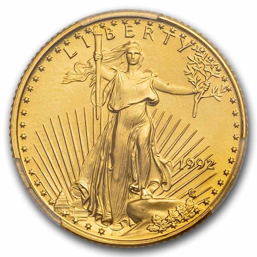 1992 1/10 oz American Gold Eagle MS-69 PCGS