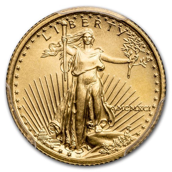 1991 1/10 oz American Gold Eagle MS-70 PCGS