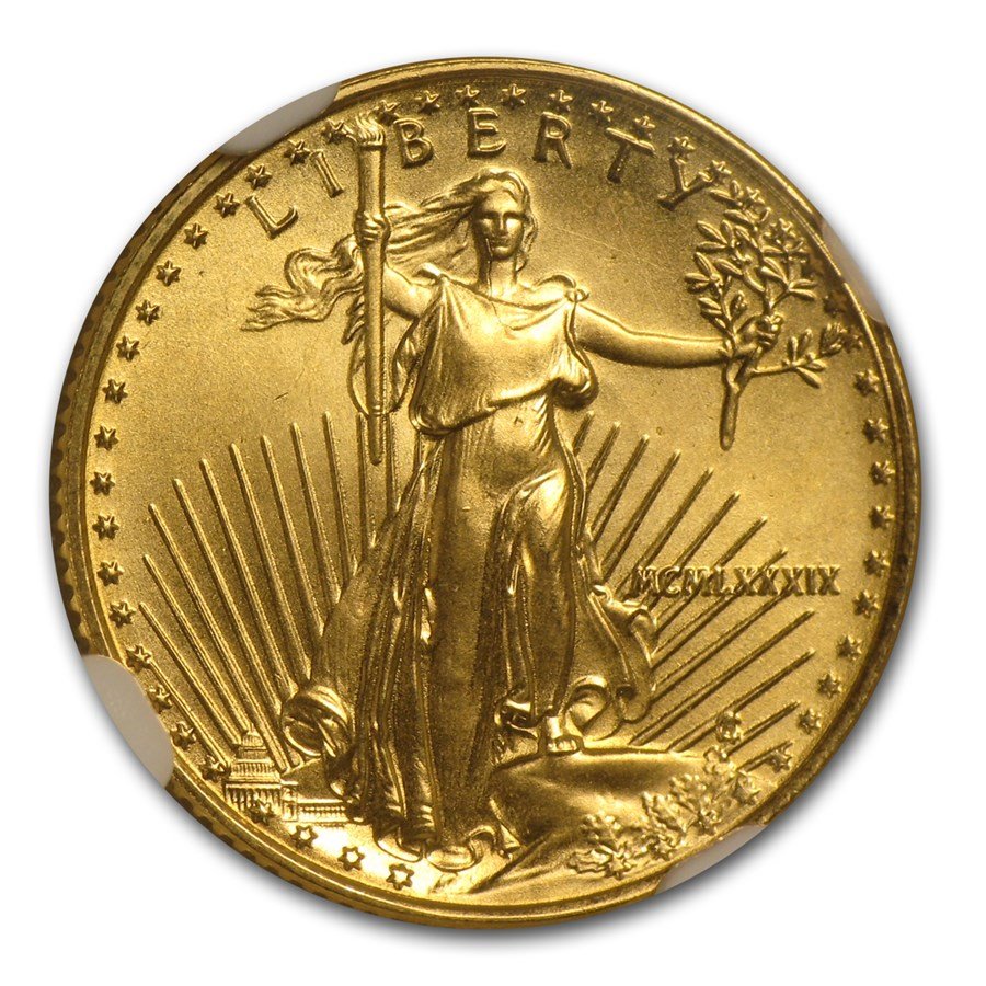 1989 1/10 oz American Gold Eagle MS-69 NGC
