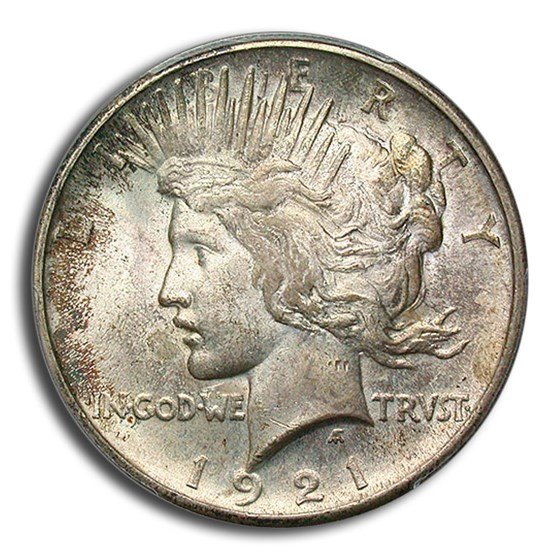 1921 Peace Dollar MS-64+ Plus PCGS (CAC)