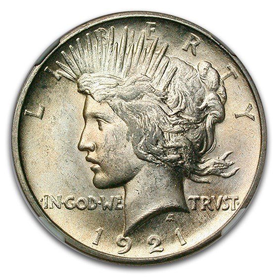 1921 High-Relief Peace Dollar MS-65 NGC