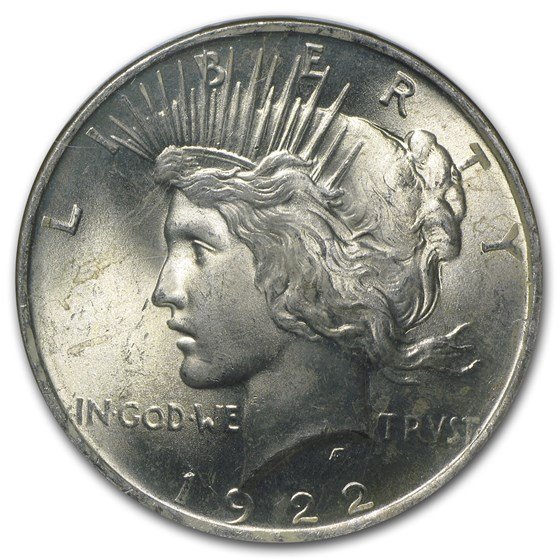 1922 Peace Dollar MS-65 NGC (Binion Collection)