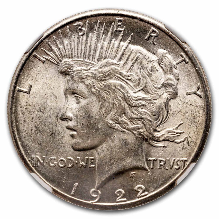 1922-S Peace Dollar MS-62 NGC