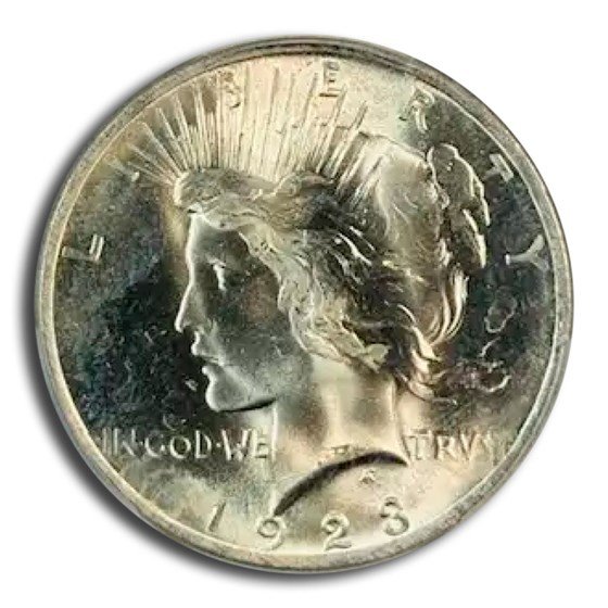 1923 Peace Dollar MS-66 PCGS