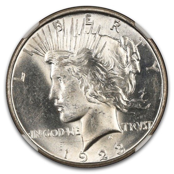 1923-D Peace Dollar MS-62 NGC