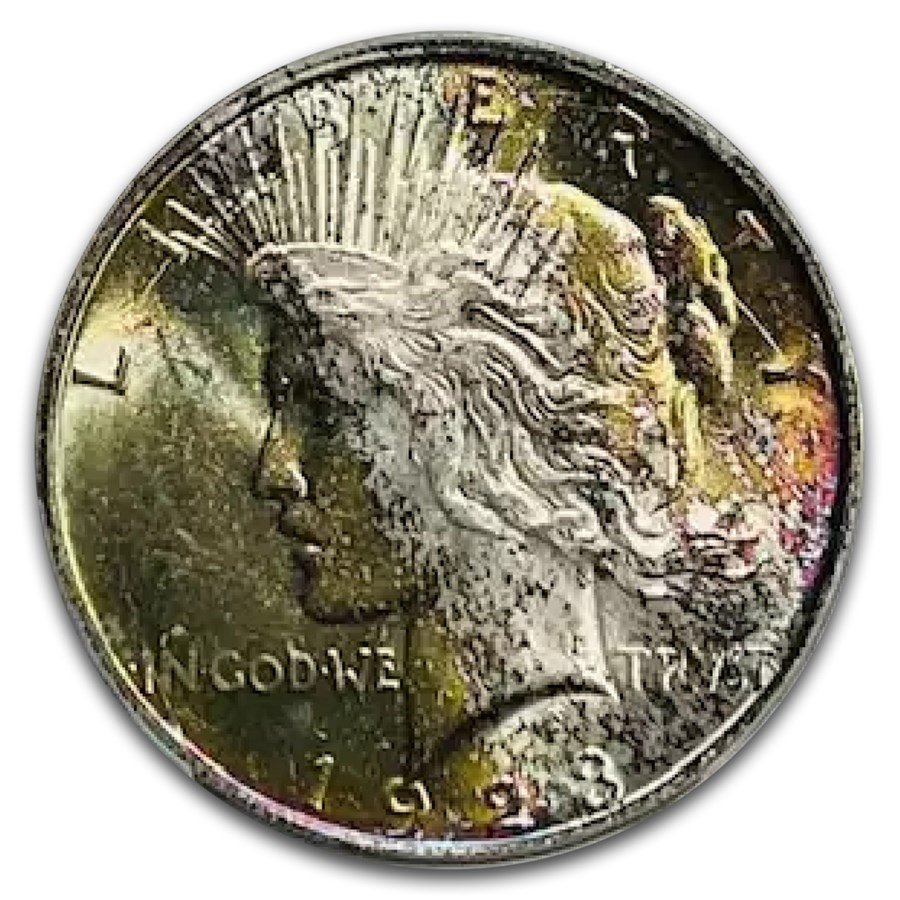1923-D Peace Dollar MS-63 PCGS (Toned)