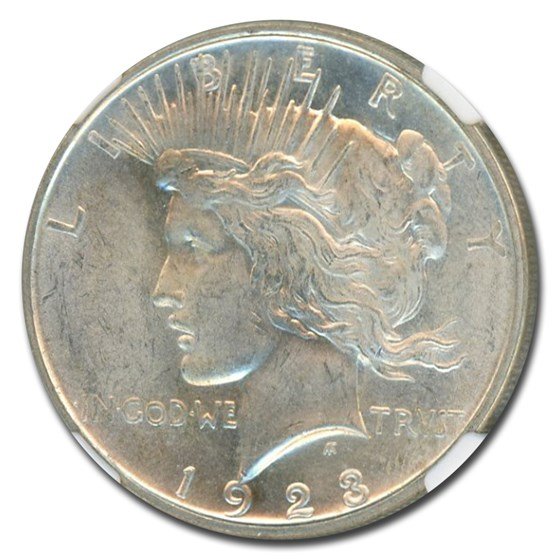 1923-D Peace Dollar MS-64 NGC