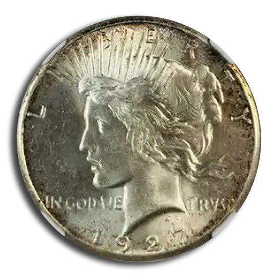 1927 Peace Dollar MS-62+ NGC