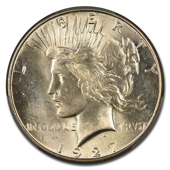 1927-S Peace Dollar MS-64 PCGS