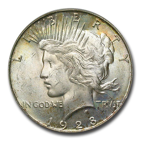 1928-S Peace Dollar MS-64+ PCGS (Plus, CAC)