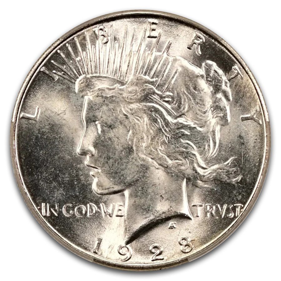 1928-S Peace Dollar MS-64 CACG