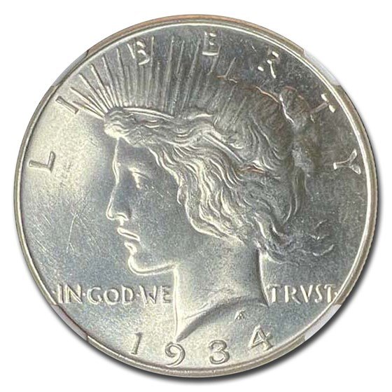 1934 Peace Dollar MS-65 NGC