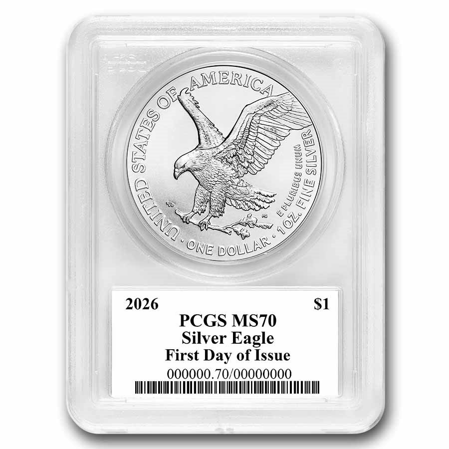 2026 American Silver Eagle MS-70 PCGS (FDI, Black Label)