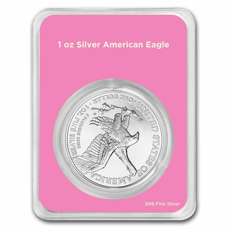 2025 1 oz Silver Eagle - w/"It's A Girl", Stork Card, In TEP