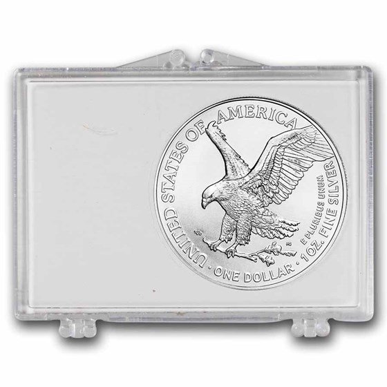 2026 1 oz Silver Eagle - w/Snap-Lock Holder, Valentine's Day