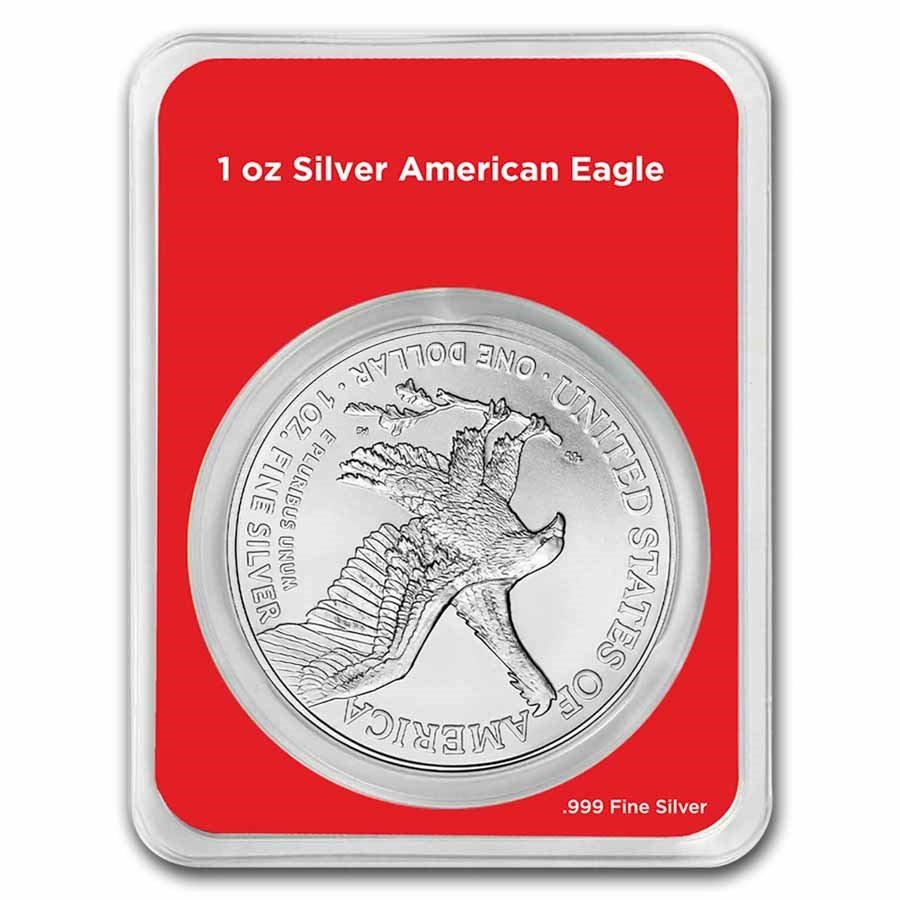 2025 1 oz American Silver Eagle - w/Merry Christmas Tree Card