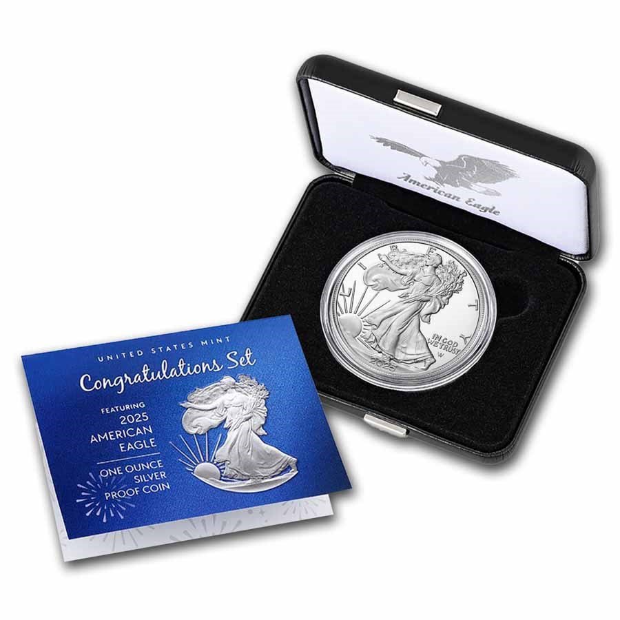 2025-W 1 oz Proof American Silver Eagle (Congratulations Set)