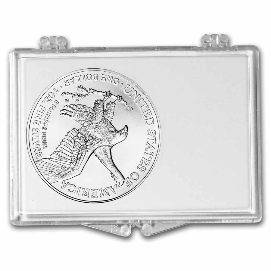 2025 1 oz Silver Eagle - w/Snap-Lock, American Flag & Eagle