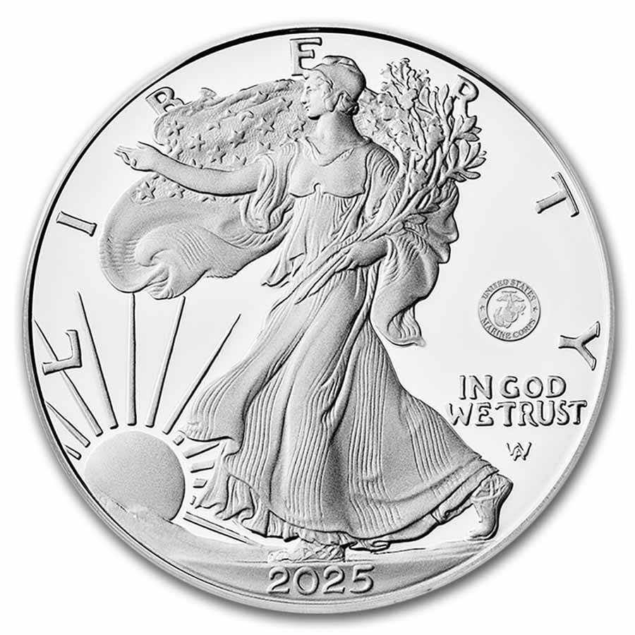 2025-P Proof Silver Eagle PF-70 NGC (Marine Privy, AR, Gaudioso)