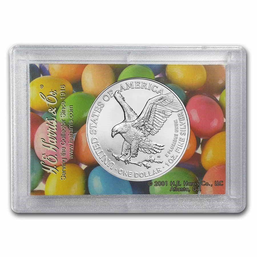 2025 1 oz Silver Eagle - w/Harris Holder, Happy Easter Design
