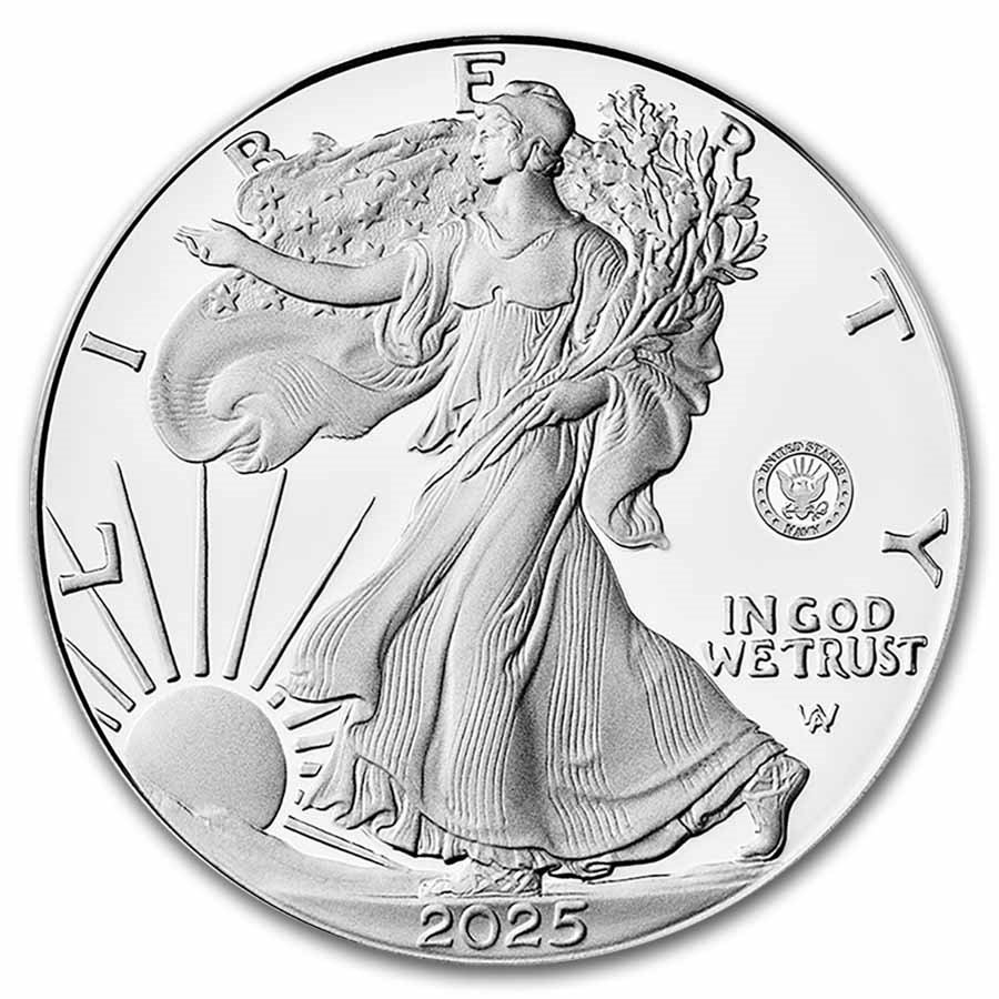 2025-S 1 oz Proof Silver Eagle PR-70 PCGS (Navy Privy, AR)