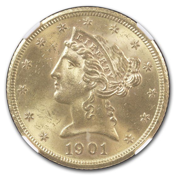 1901-S $5 Liberty Gold Half Eagle