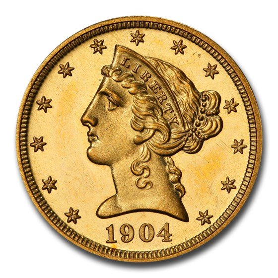 1904 $5 Liberty Gold Half Eagle