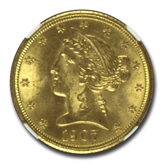 1907 $5 Liberty Gold Half Eagle