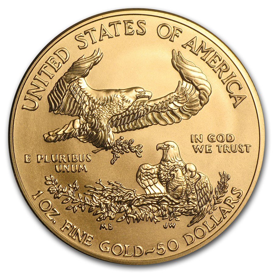 2014-W 1 oz Burnished American Gold Eagle (w/Box & COA)
