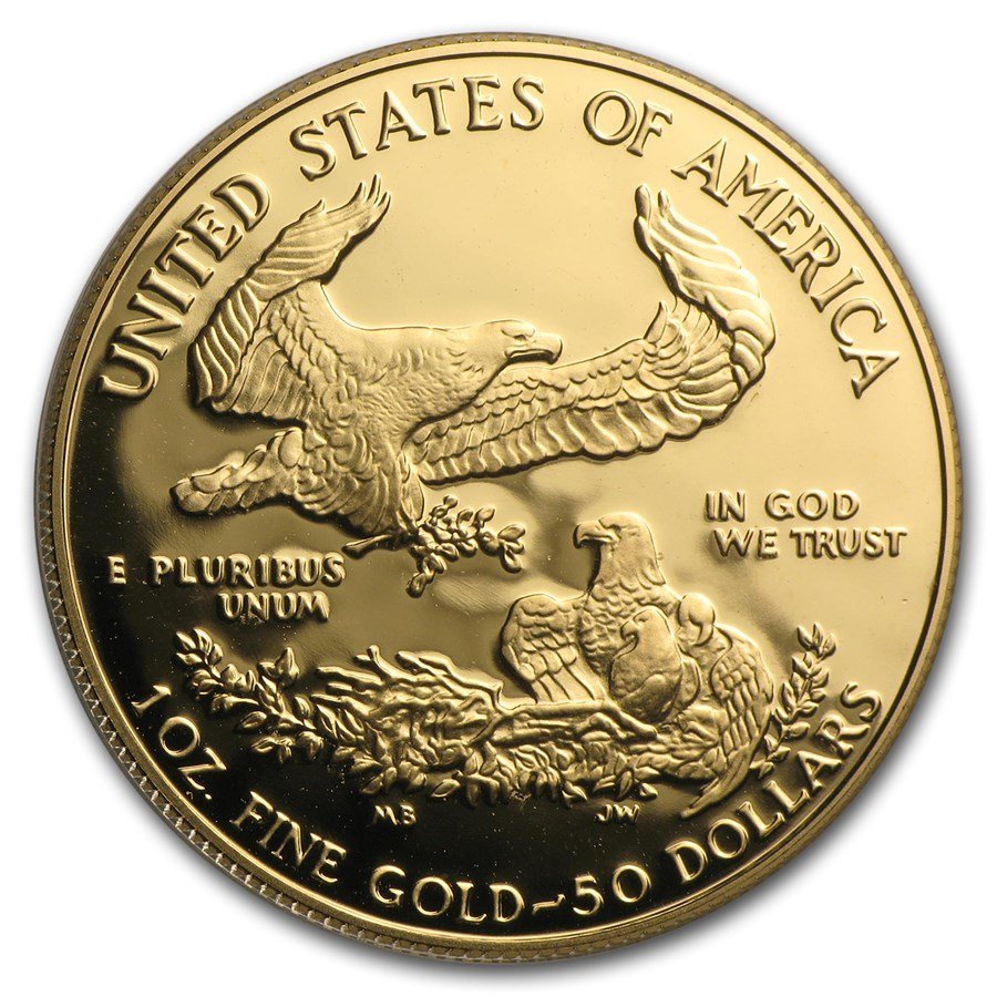 1991-W 1 oz Proof American Gold Eagle (w/Box & COA)