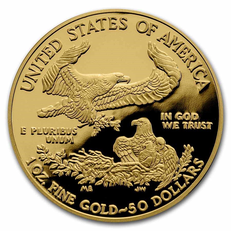 2021-W 1 oz Proof American Gold Eagle (Type 1) (w/Box & COA)