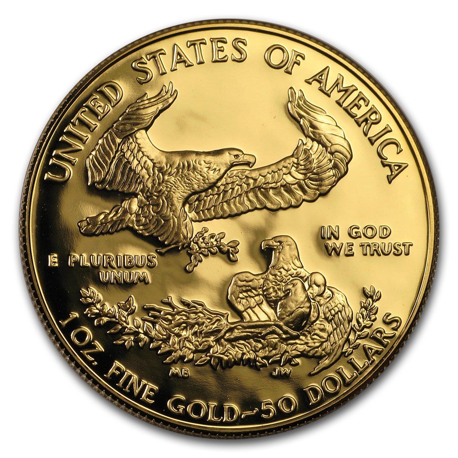 1989-W 1 oz Proof American Gold Eagle (w/Box & COA)