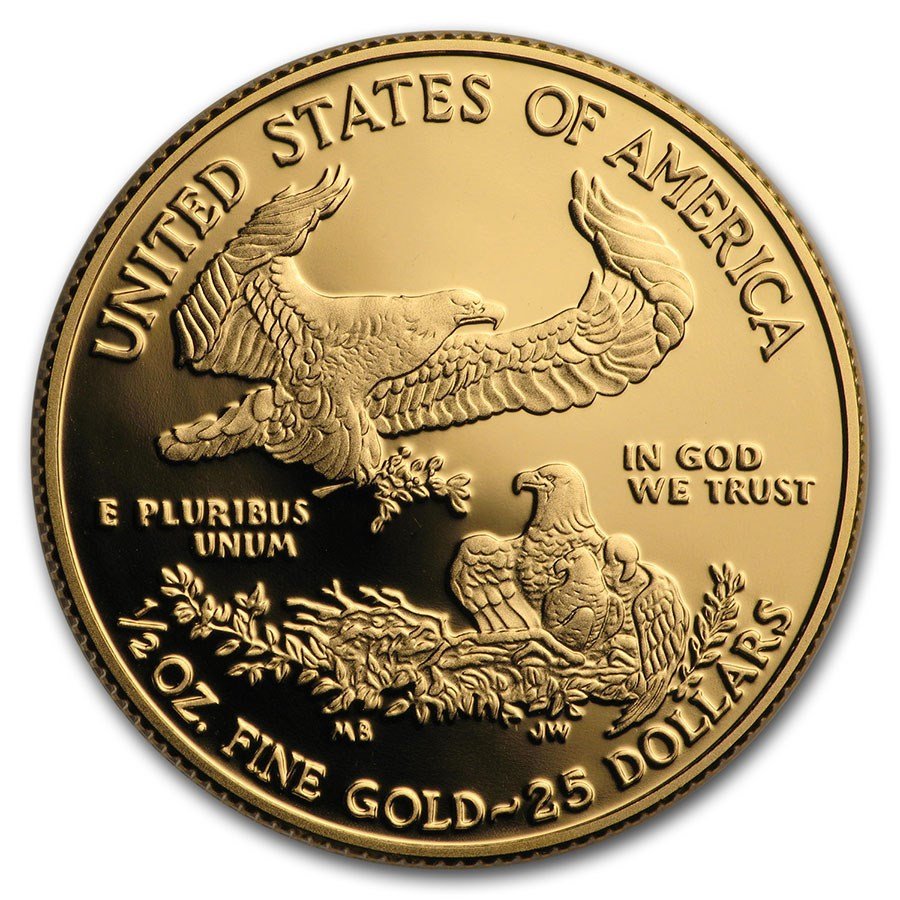 2020-W 1/2 oz Proof American Gold Eagle (w/Box & COA)