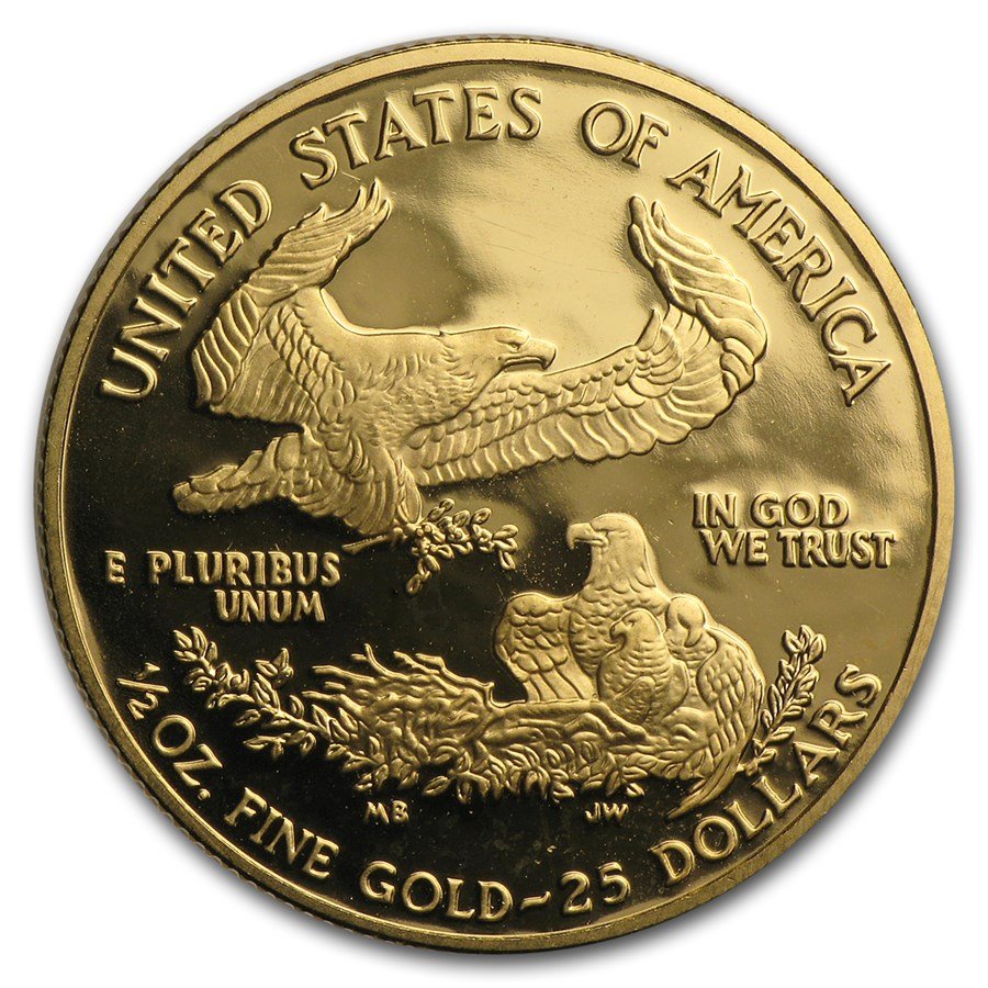 2007-W 1/2 oz Proof American Gold Eagle (w/Box & COA)