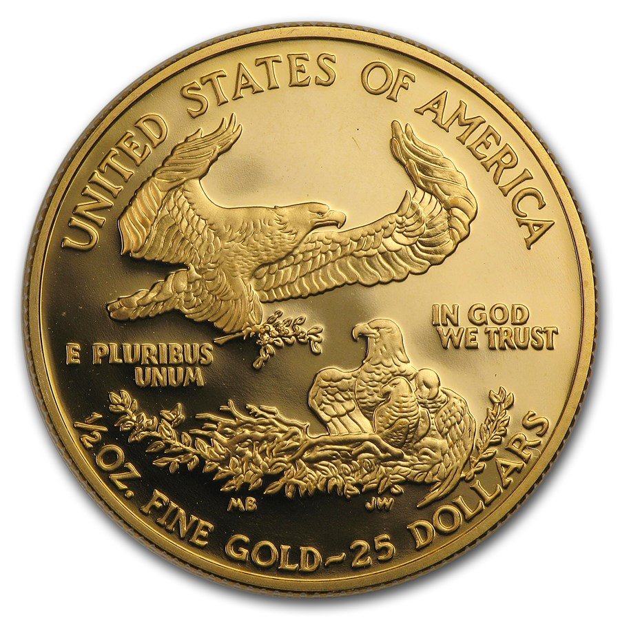 2004-W 1/2 oz Proof American Gold Eagle (w/Box & COA)