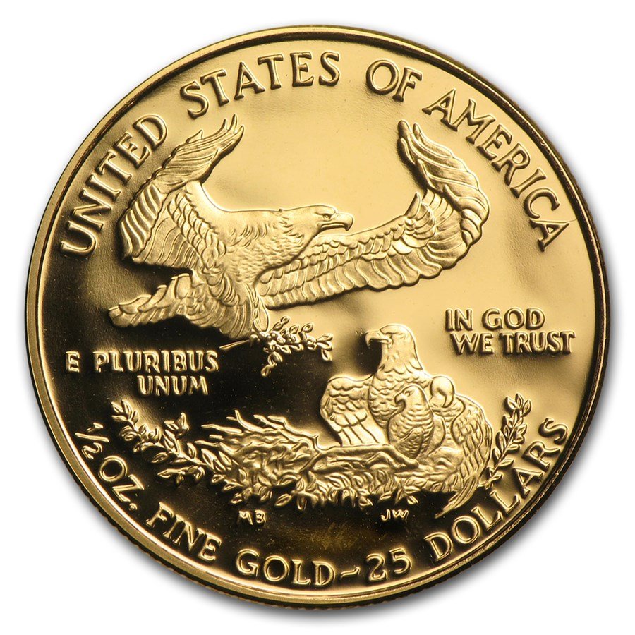 1999-W 1/2 oz Proof American Gold Eagle (w/Box & COA)