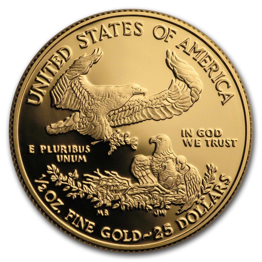 2019-W 1/2 oz Proof American Gold Eagle (w/Box & COA)