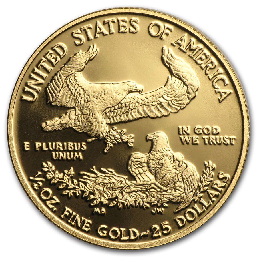 2015-W 1/2 oz Proof American Gold Eagle (w/Box & COA)