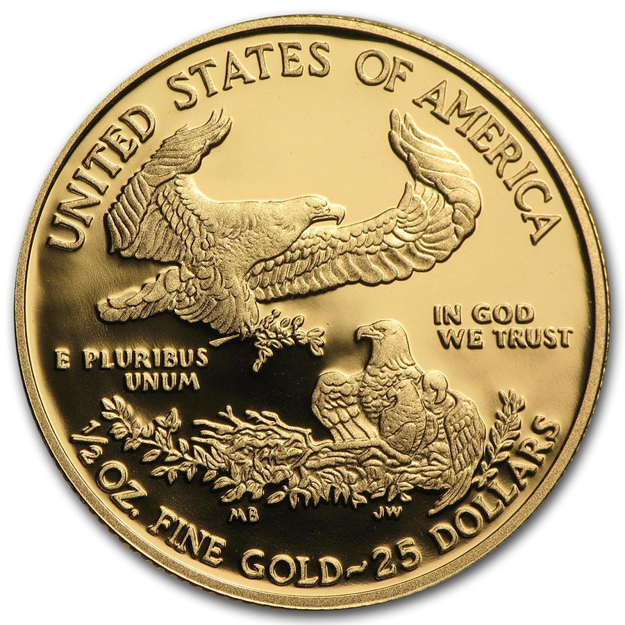 2012-W 1/2 oz Proof American Gold Eagle (w/Box & COA)